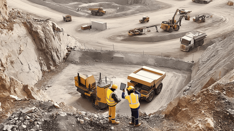 aerial-view-open-pit-mine-workers