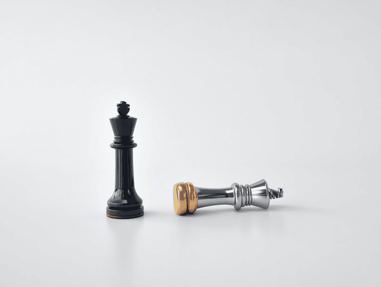 Patent disputes and infringement conflicts represented by strategic chess pieces