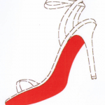 Registered colour trade mark 1352410 for Louboutin red soled high-heel shoes